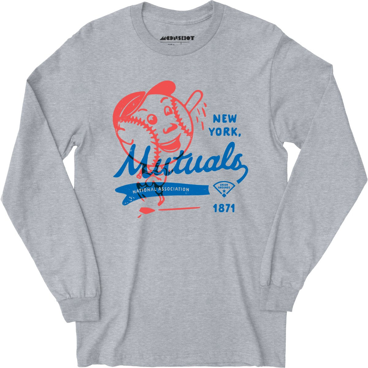 New York Mutuals - Vintage Defunct Baseball Teams - Long Sleeve