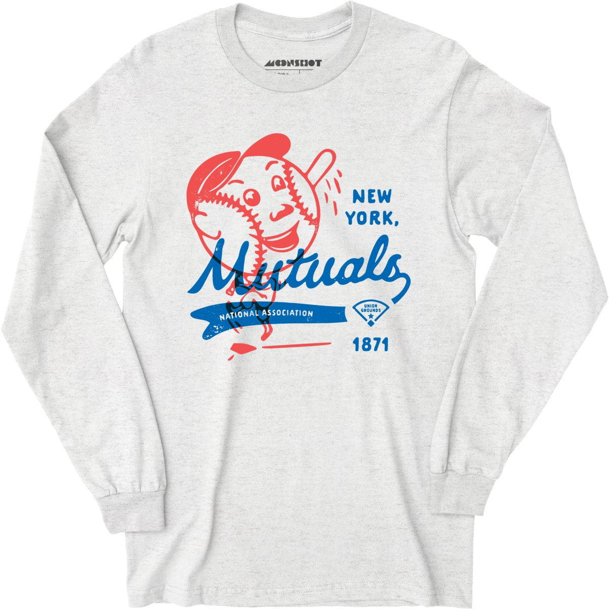 New York Mutuals - Vintage Defunct Baseball Teams - Long Sleeve