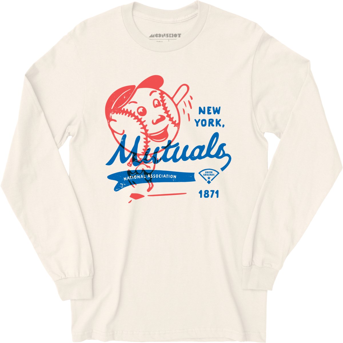 New York Mutuals - Vintage Defunct Baseball Teams - Long Sleeve
