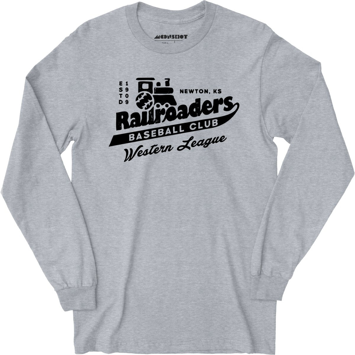 Newton Railroaders - Kansas - Vintage Defunct Baseball Teams - Long Sleeve