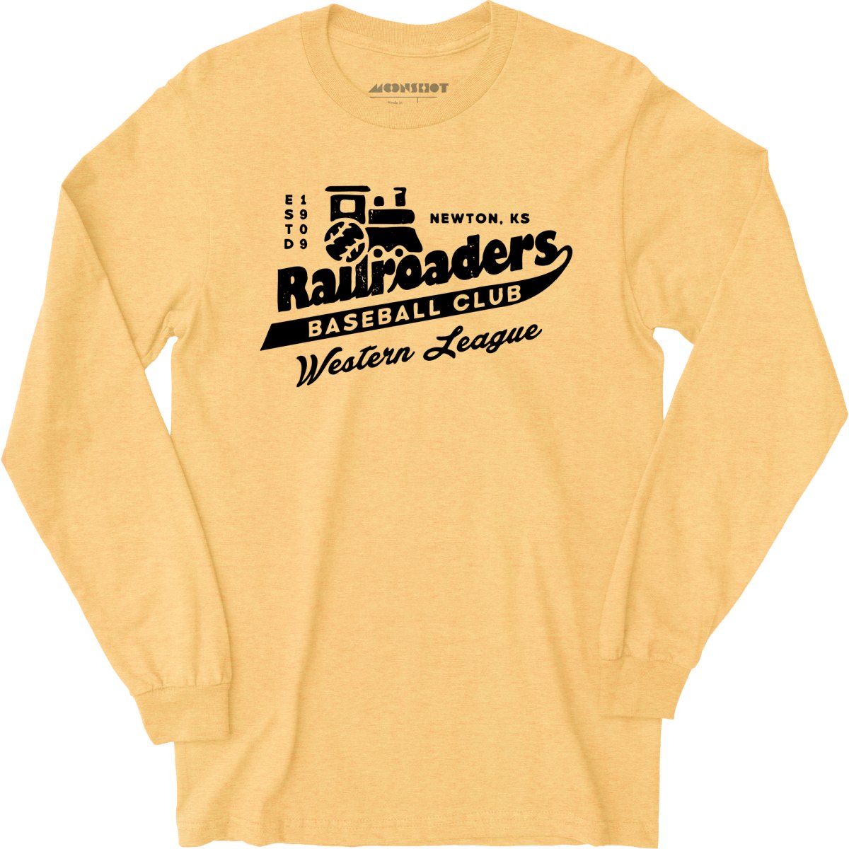 Newton Railroaders - Kansas - Vintage Defunct Baseball Teams - Long Sleeve