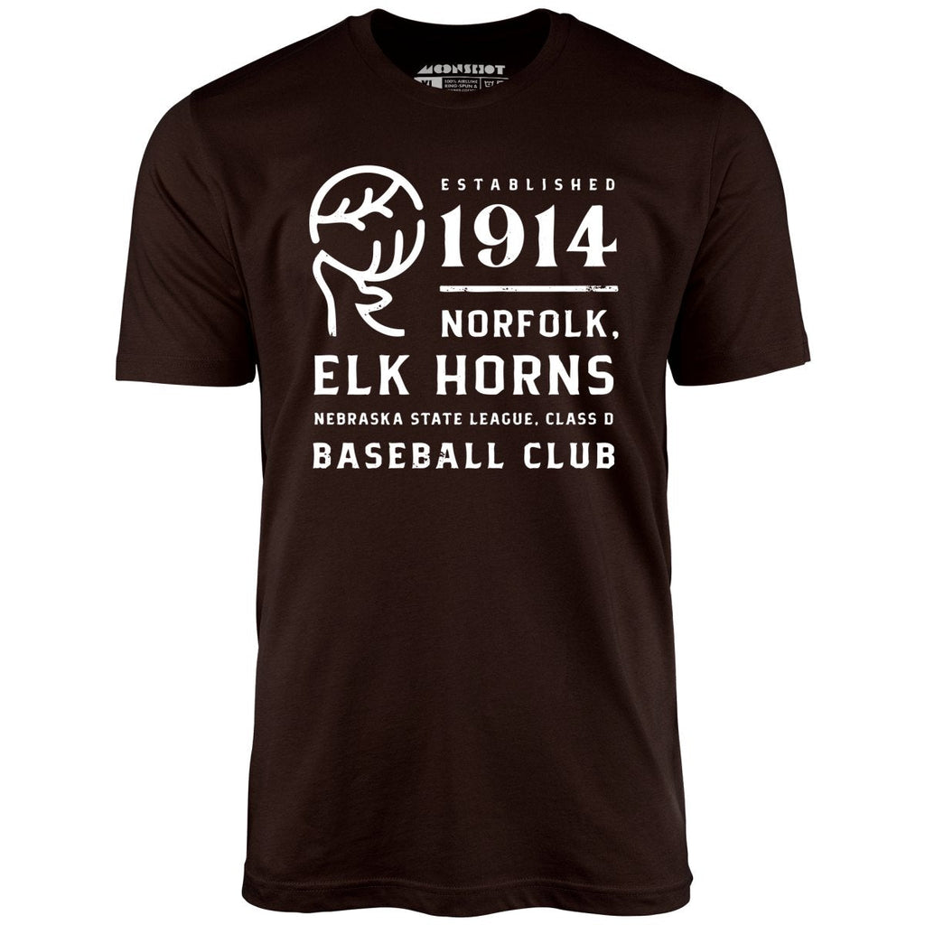 Norfolk Elk Horns - Nebraska - Vintage Defunct Baseball Teams - Unisex