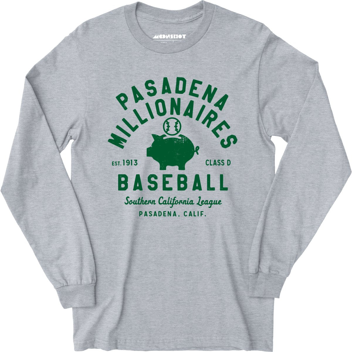 Pasadena Millionaires - California - Vintage Defunct Baseball Teams - Long Sleeve