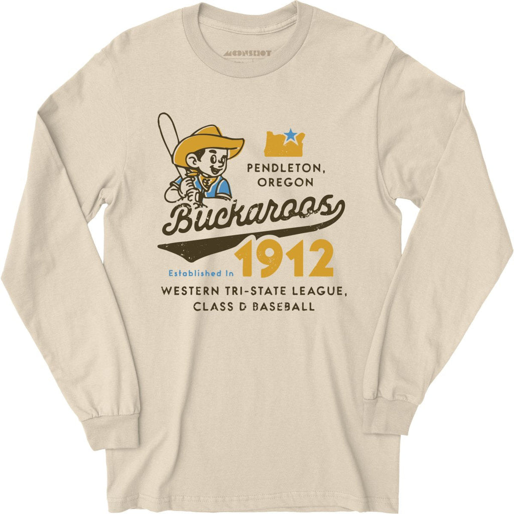 Pendleton Buckaroos - Oregon - Vintage Defunct Baseball Teams - Long Sleeve