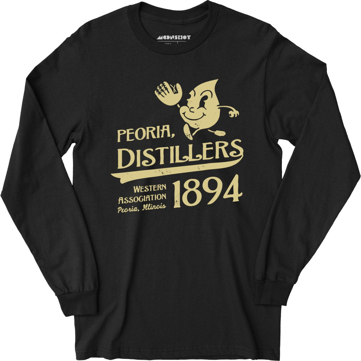 Peoria Distillers - Illinois - Vintage Defunct Baseball Teams - Long Sleeve