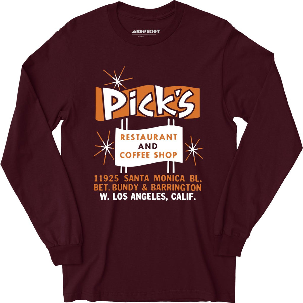 Pick's - Los Angeles, CA - Vintage Restaurant - Long Sleeve