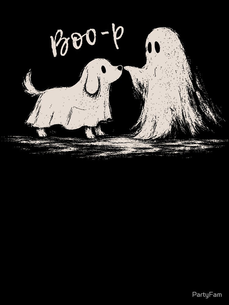 Boo Boo-p Dog Vintage Ghost Funny Halloween Dog Lovers by PartyFam