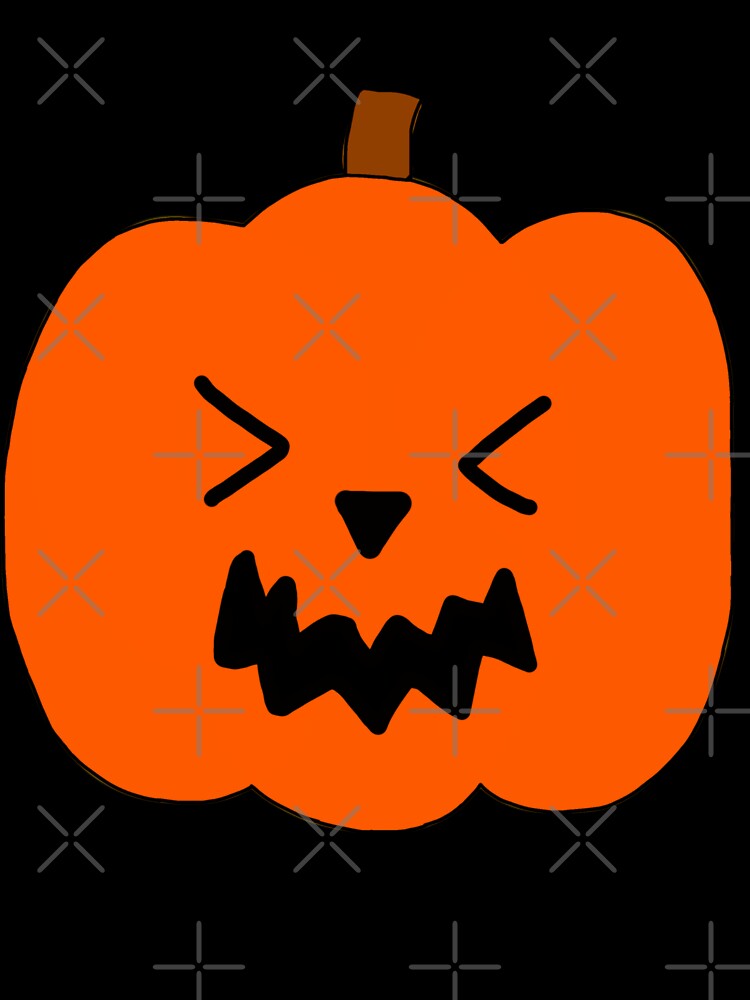 Cute Orange Pumpkin Jack O’Lantern by jays-artworks