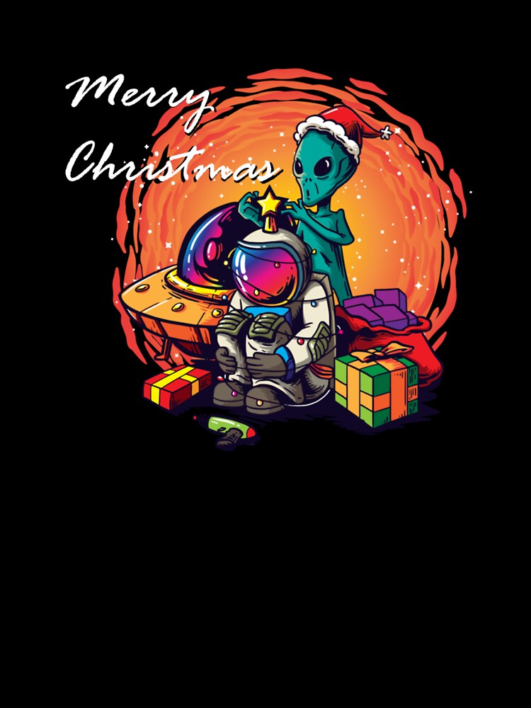 Christmas Vintage extraterrestrial Retro Space Santa by Cecil-Blackwell