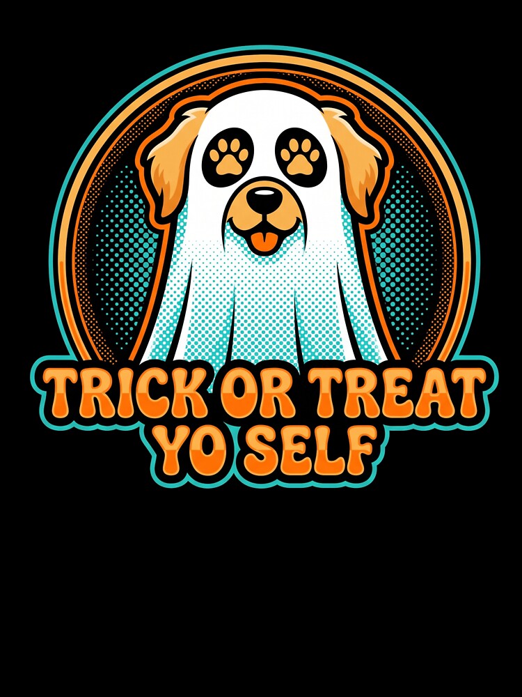 Trick Or Treat Yo Self Ghost Dog Golden Retriever Halloween by TeNovaStudio ⭐⭐⭐⭐⭐