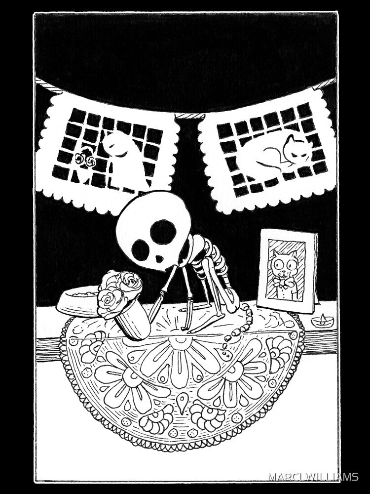 Dia De Los Muertos Cat Ofrenda by MARCLWILLIAMS