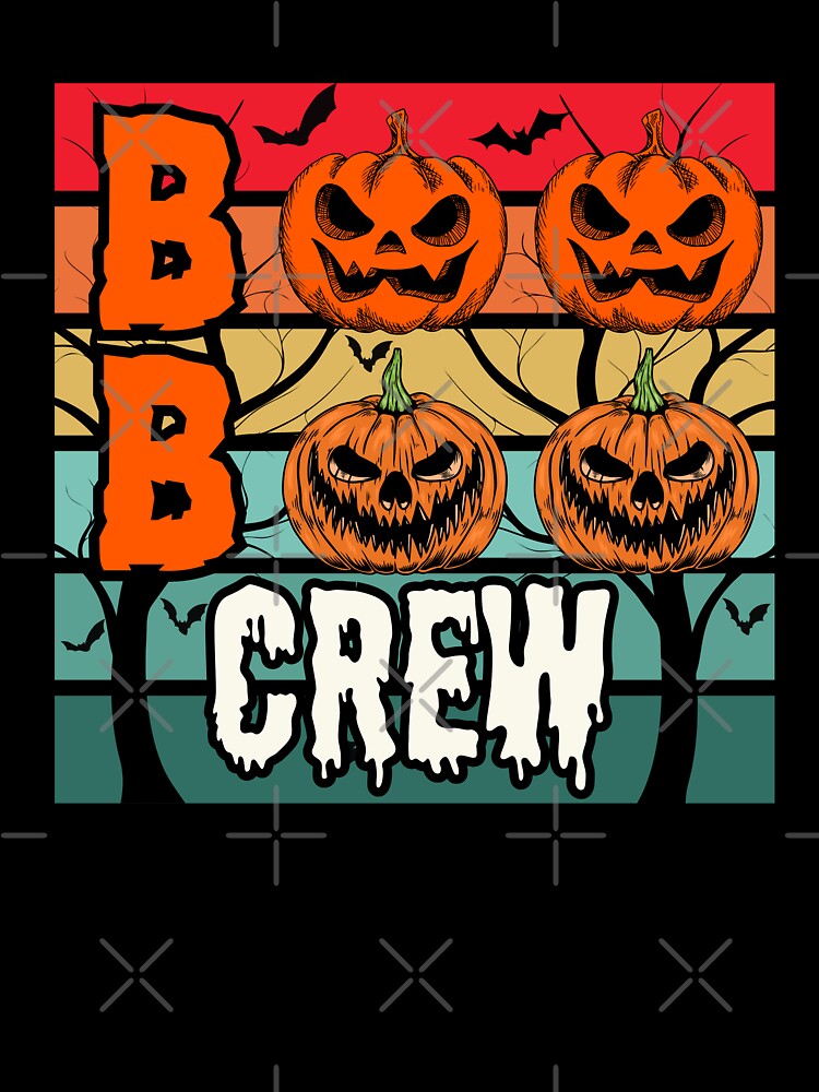 Boo Boo Crew Funny Halloween Vintage Pumpkin Women Men Kids by FunkyFusionArt