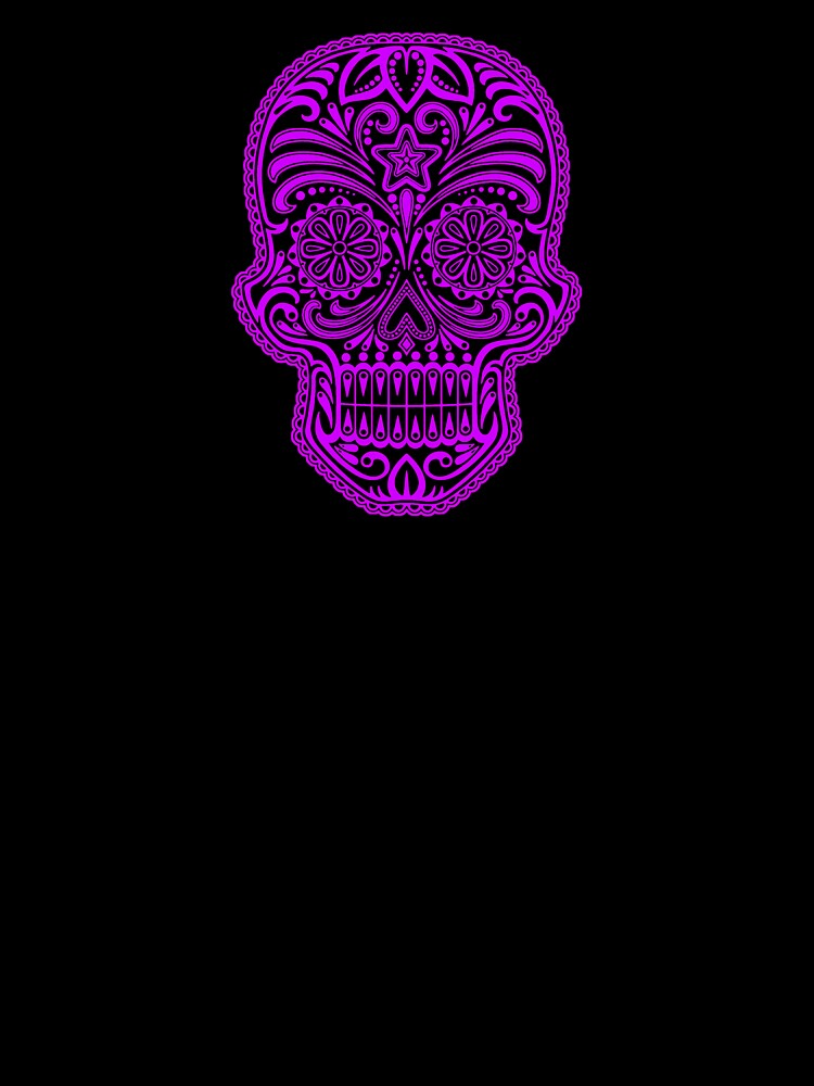 Intricate Purple and Black Sugar Skull by JeffBartels