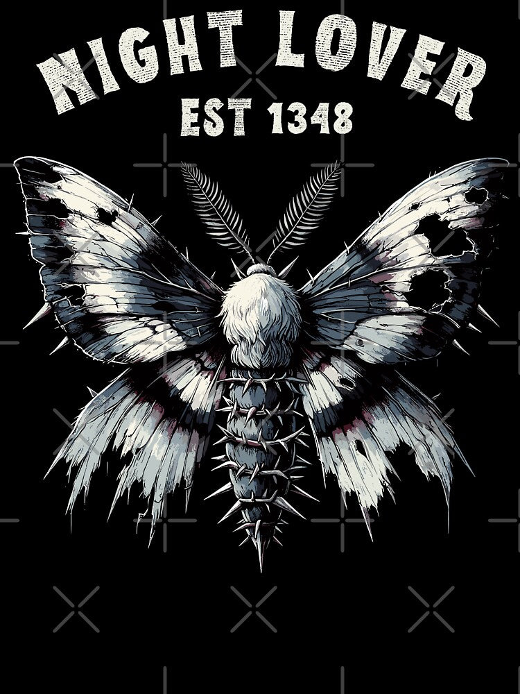 Moth With Ripped Wings Night Lover Retro Gothic Styled by CosyTeal