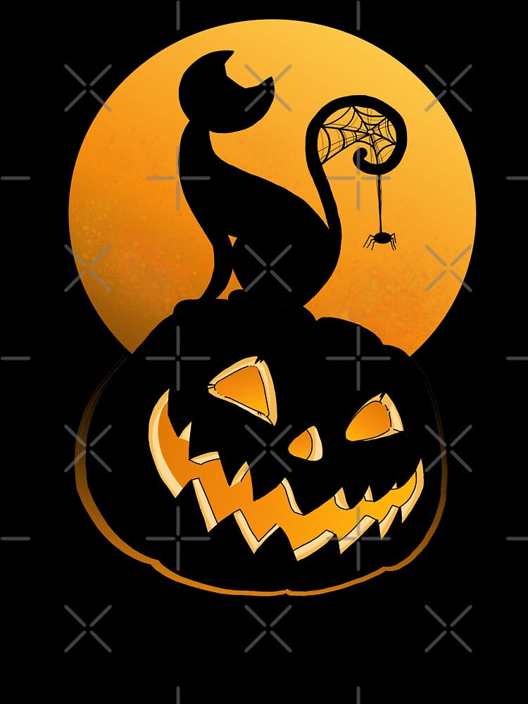 Pumpkin scene Halloween and black cat by hemp3x