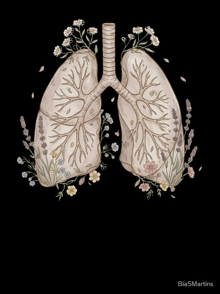 Lungs with flowers by BiaSMartins