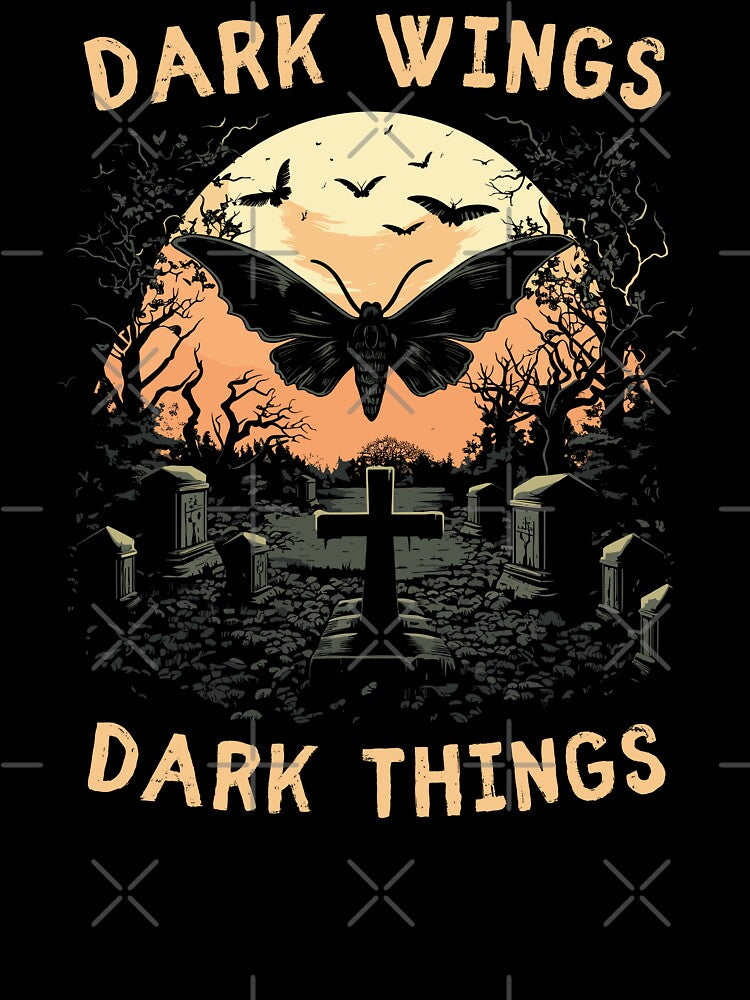 Moth Over A Graveyard Dark Wings Gothic Styled by CosyTeal