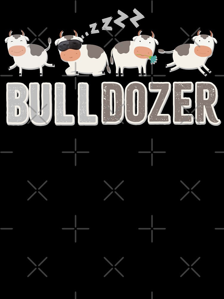 Bulldozer Funny Dad Joke Bull Sleeping by Heather  Wheeler