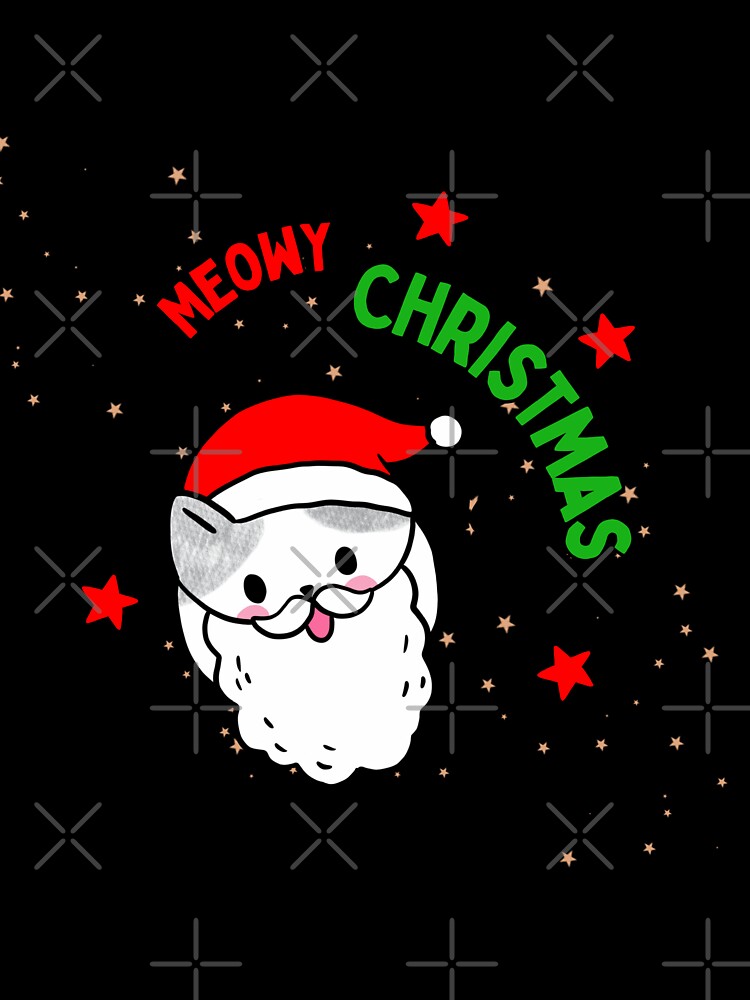 meowy christmas cat christmas meow christmas by CreativaNook