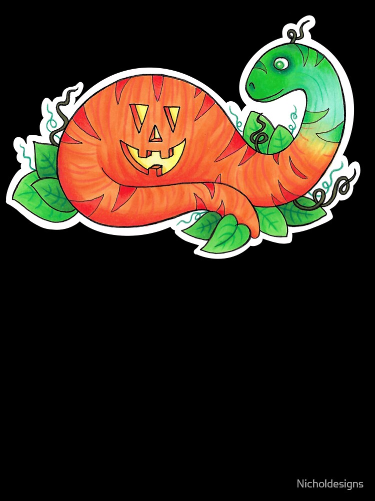 Jack O Lantern Brontosaurus by Nicholdesigns
