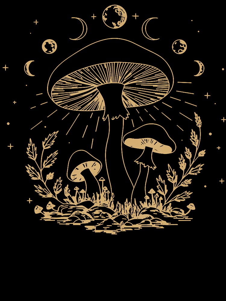 Goblincore Celestial Mushroom Moon Phases by EricaMaude1