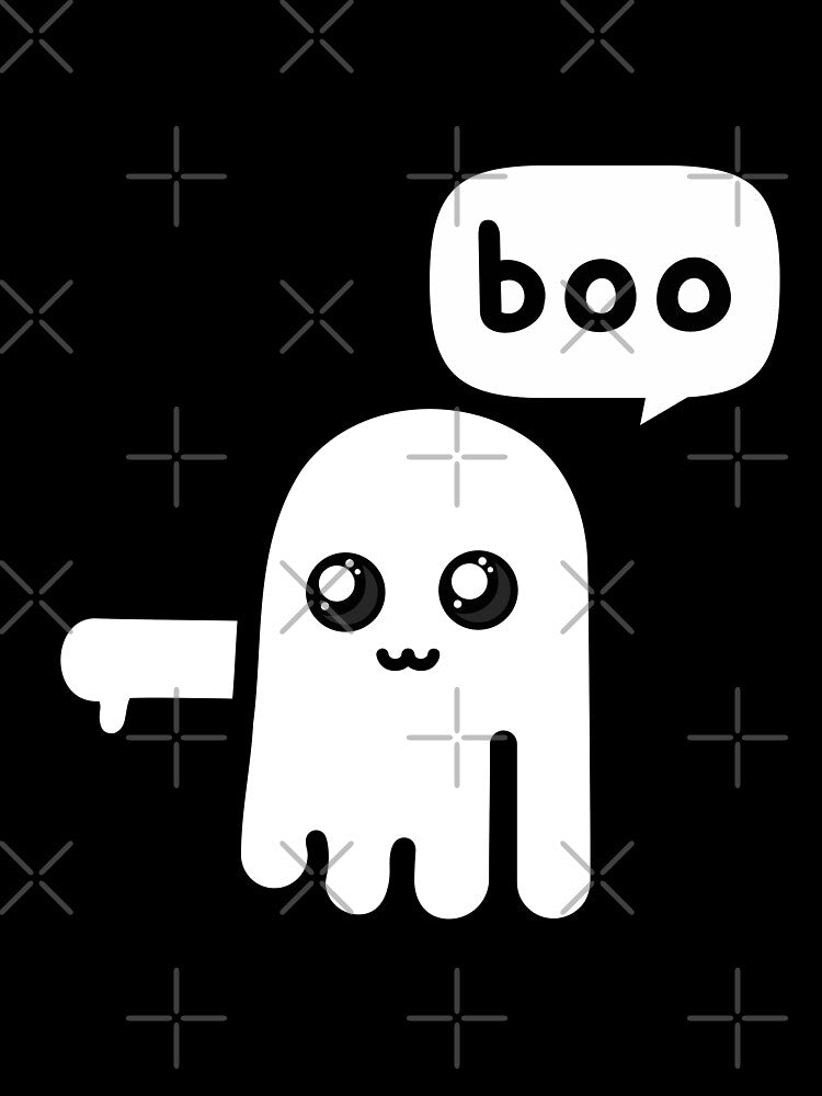 Cute Ghost Saying Boo – Funny Halloween Ghost by designer14years