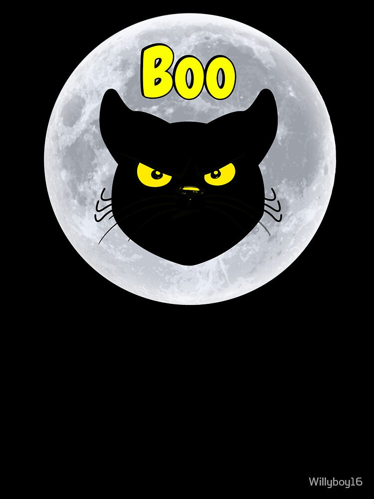 Halloween Moon Boo Cat by Willyboy16