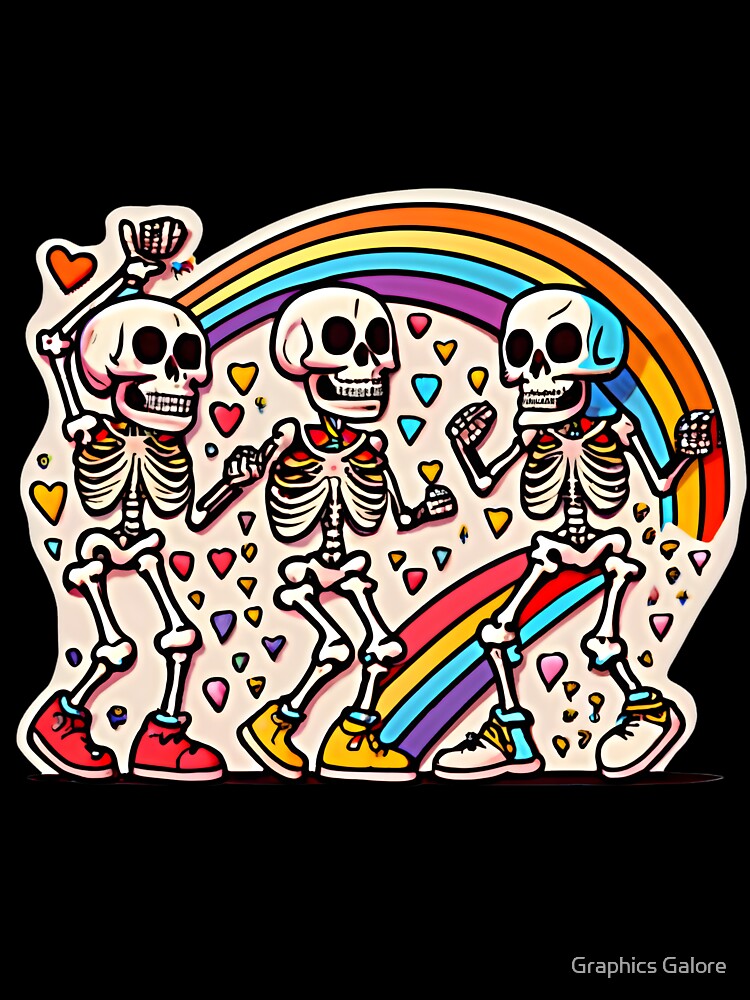 Rainbow Skeleton Dance by Graphics Galore