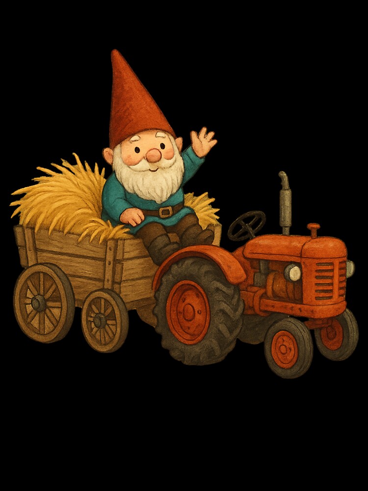 Happy Harvest Gnome Wagon Ride by 2156ArtStudio