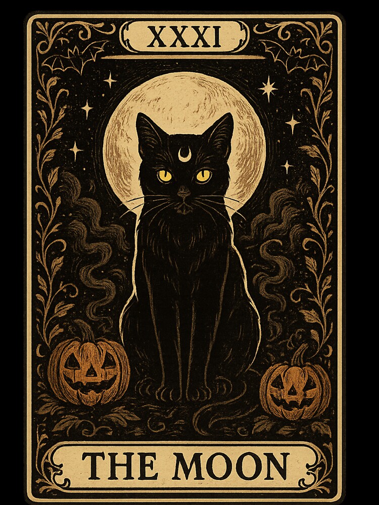 Halloween Tarot Cat – The Moon Card by micojo