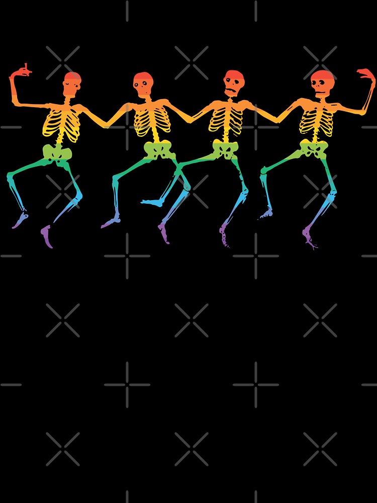 Dancing Rainbow Skeletons by casualVisions