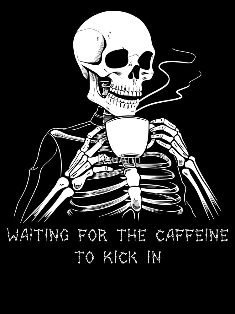 Funny Skeleton Goth Men Women Funny Halloween Coffee by KsuAnn