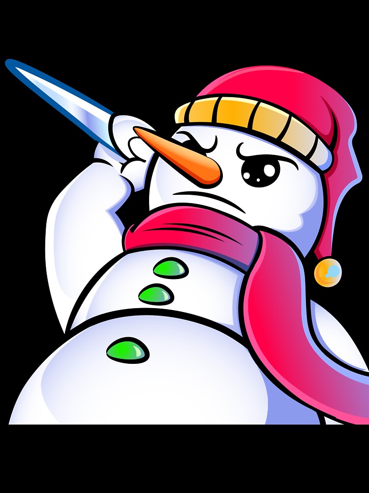 Angry Snowman Knife - Funny Winter by criptart