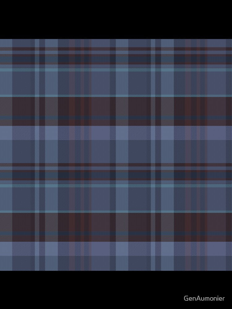 Winter Aesthetic Iona 2 Hand Drawn Textured Plaid Pattern by GenAumonier