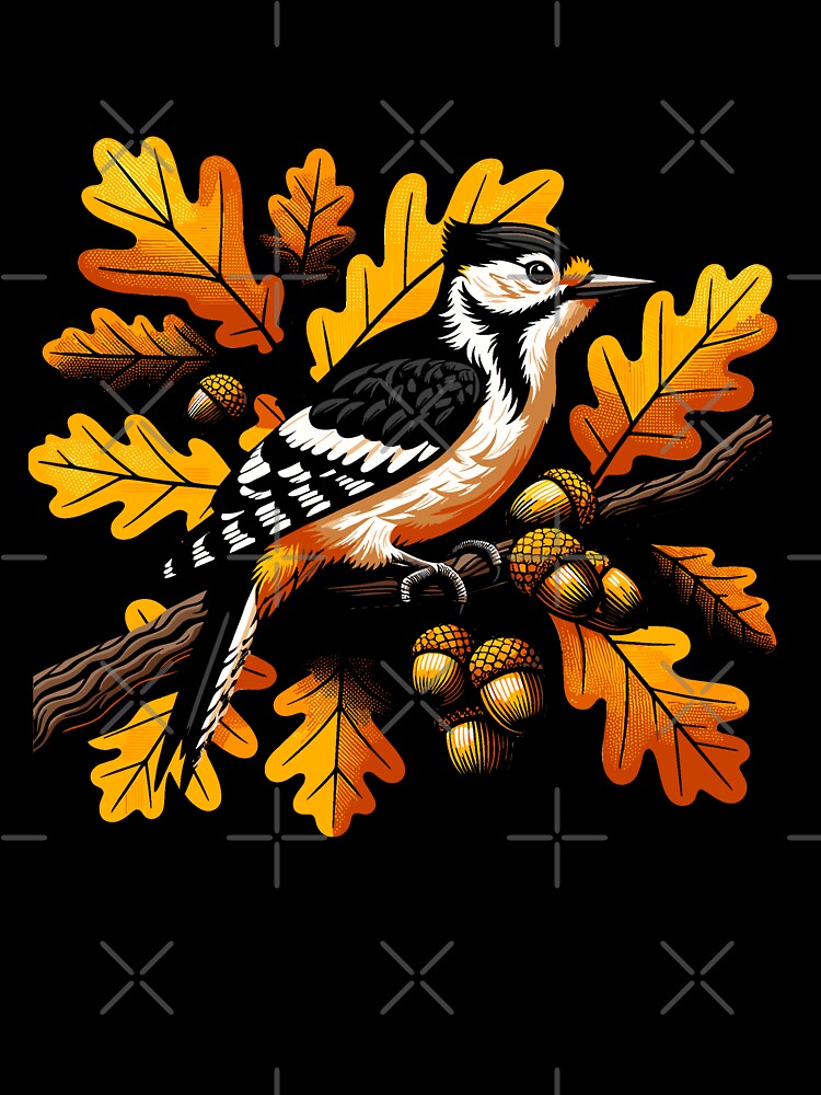 Acorn Woodpecker in Autumn Oak Tree by ElLocoMus