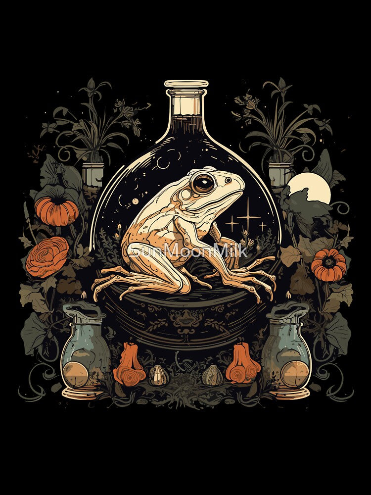 Dark academia frog by SunMoonMilk