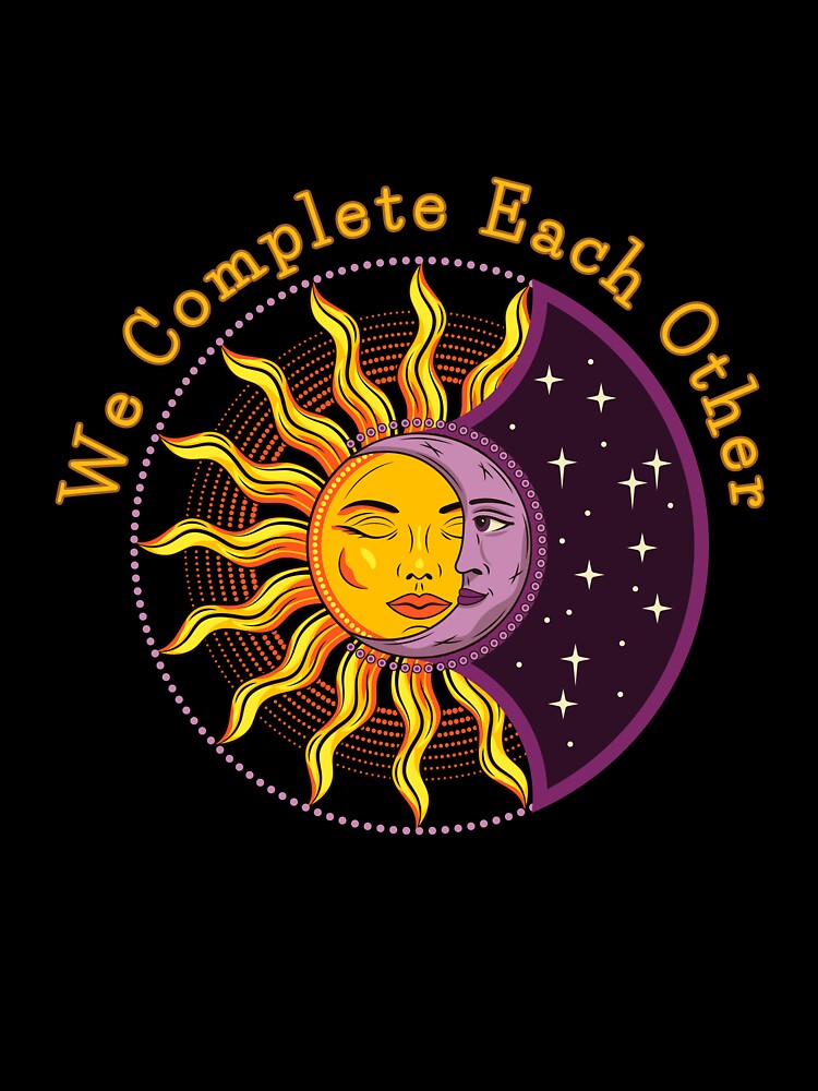 Celestial   black and   yellow colourful  Cute  design with moon and  sun and stars 5 by CosmicNook1