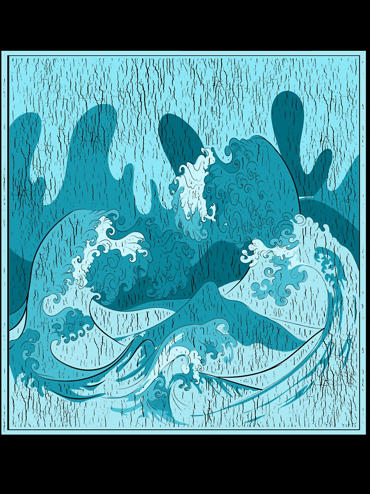 Grunge Aesthetic Wave Blue Pastel Goth by bestshirtdesign