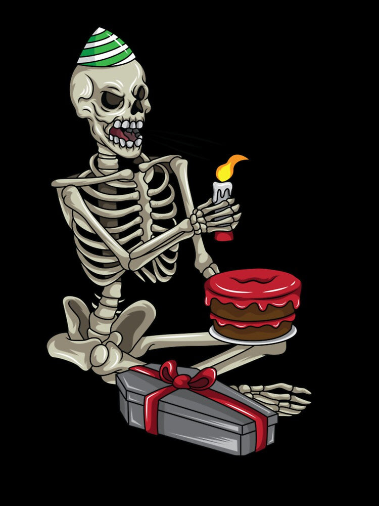 Funny Halloween Skeleton Birthday Halloween Birthday Party by DeannaMarks