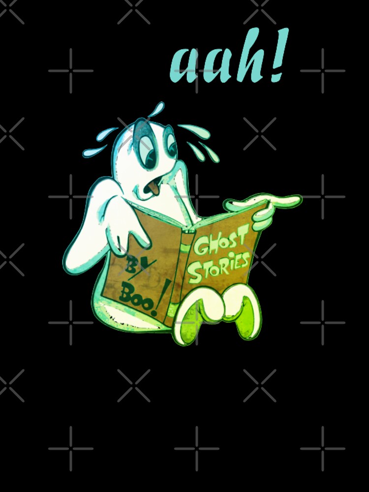 Ghost reading ghost stories by Sch1Stickers
