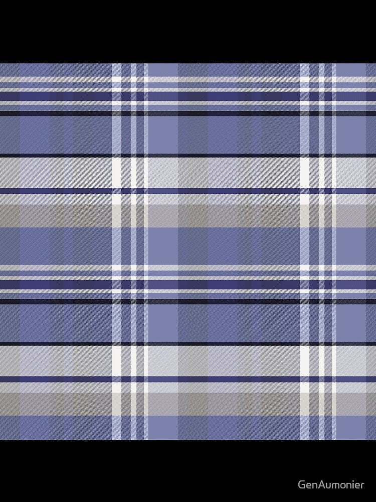 Winter Aesthetic Iona 1 Hand Drawn Textured Plaid Pattern by GenAumonier