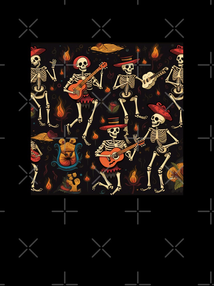 Mexican Celebration Skeleton party pattern by ZAHARIA DANIELA