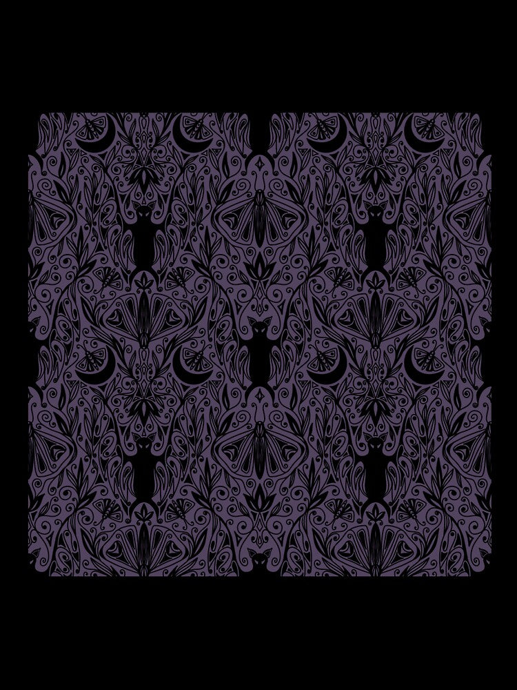Gothic Bats and Moths on purple background by Smetankinaart
