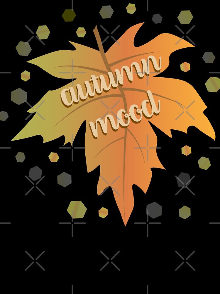 Autumn mood lettering maple leaf by CutieBlue