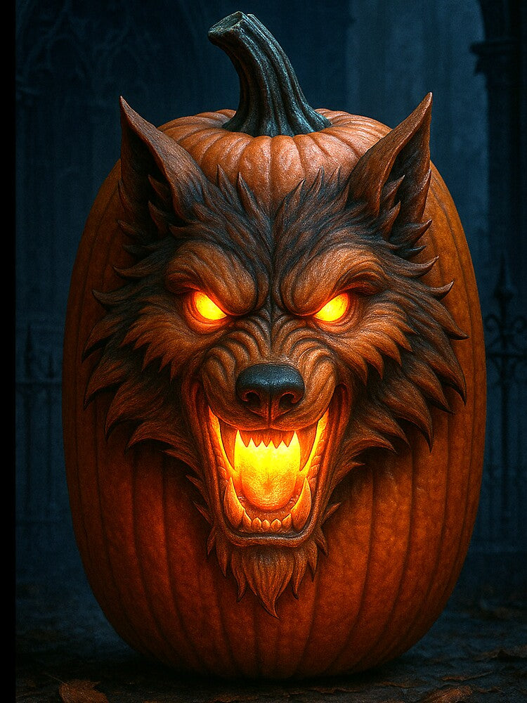 Halloween werewolf pumpkin by onion shop
