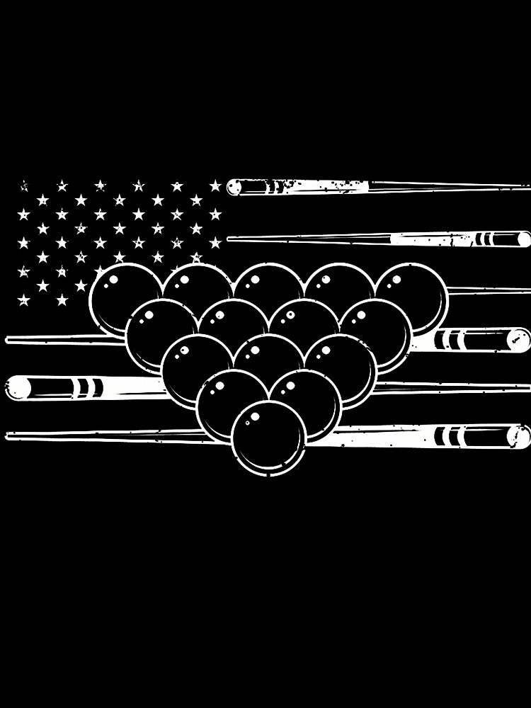Usa Flag Billiards Vintage Distressed Men Women by BarbaraLillie