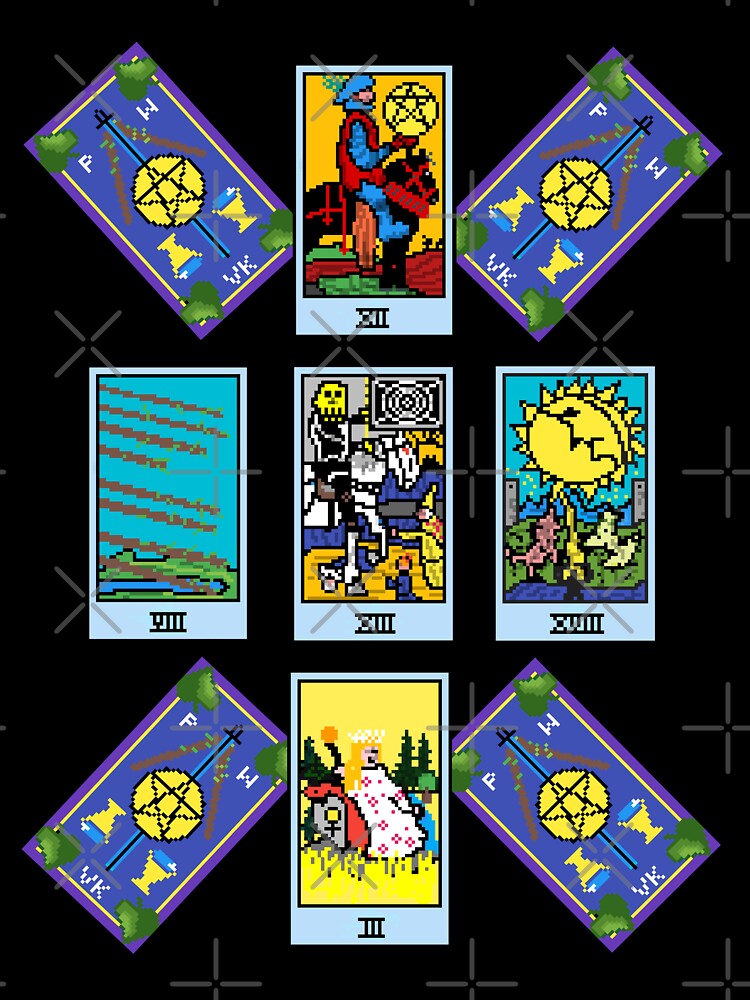Pixel Waite Tarot - Celtic Cross Spread 16 Design for T-shirts and accessories by Pixel Waite