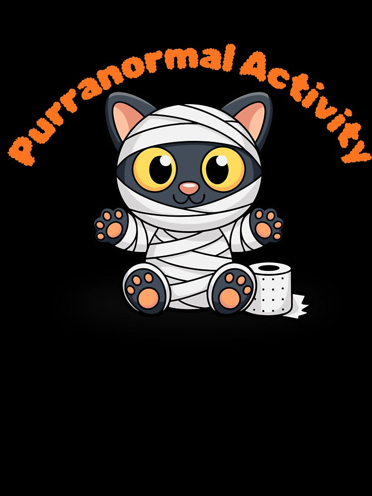 Mummy Cat – Cute Halloween Toilet Paper Kitty Shirt by AgataUrbanska