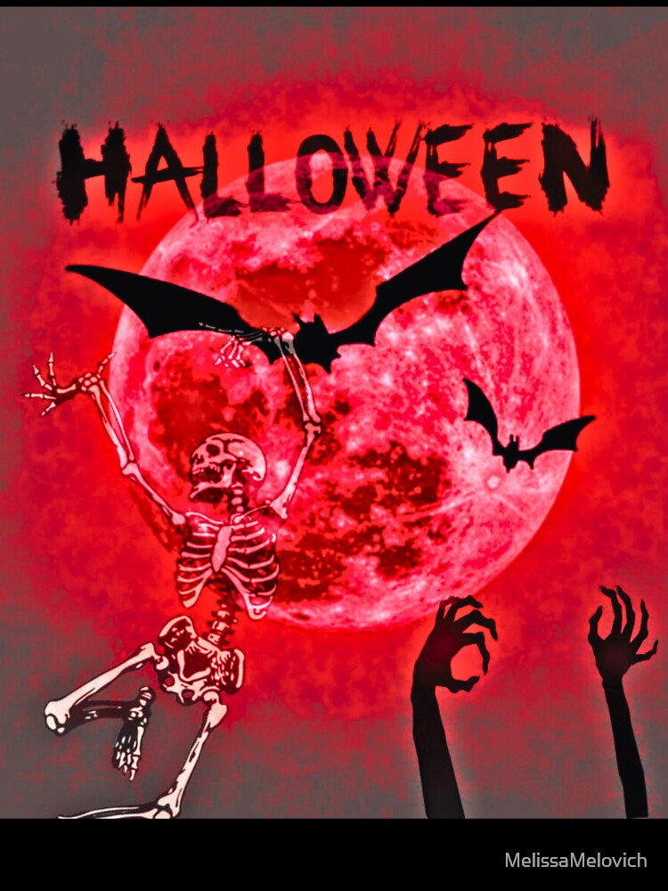 Scary Halloween Art: A Spooky and Aesthetic Design Sticker by MelissaMelovich