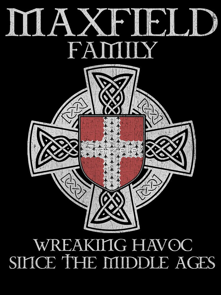 Maxfield Family Crest – Medieval Heritage Emblem for Ancestry Lovers & Vintage Style Fans by 9X FR